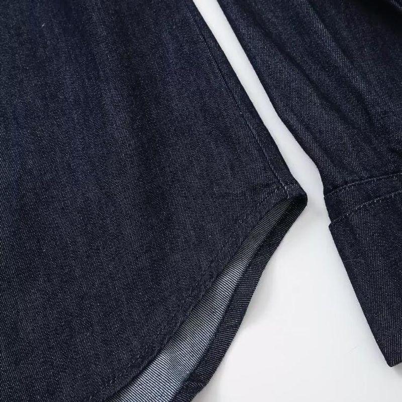 Kaslead New Arrival Women's Fashion Style Bowknot Decoration Denim Shirt Pants 6840268 6840269