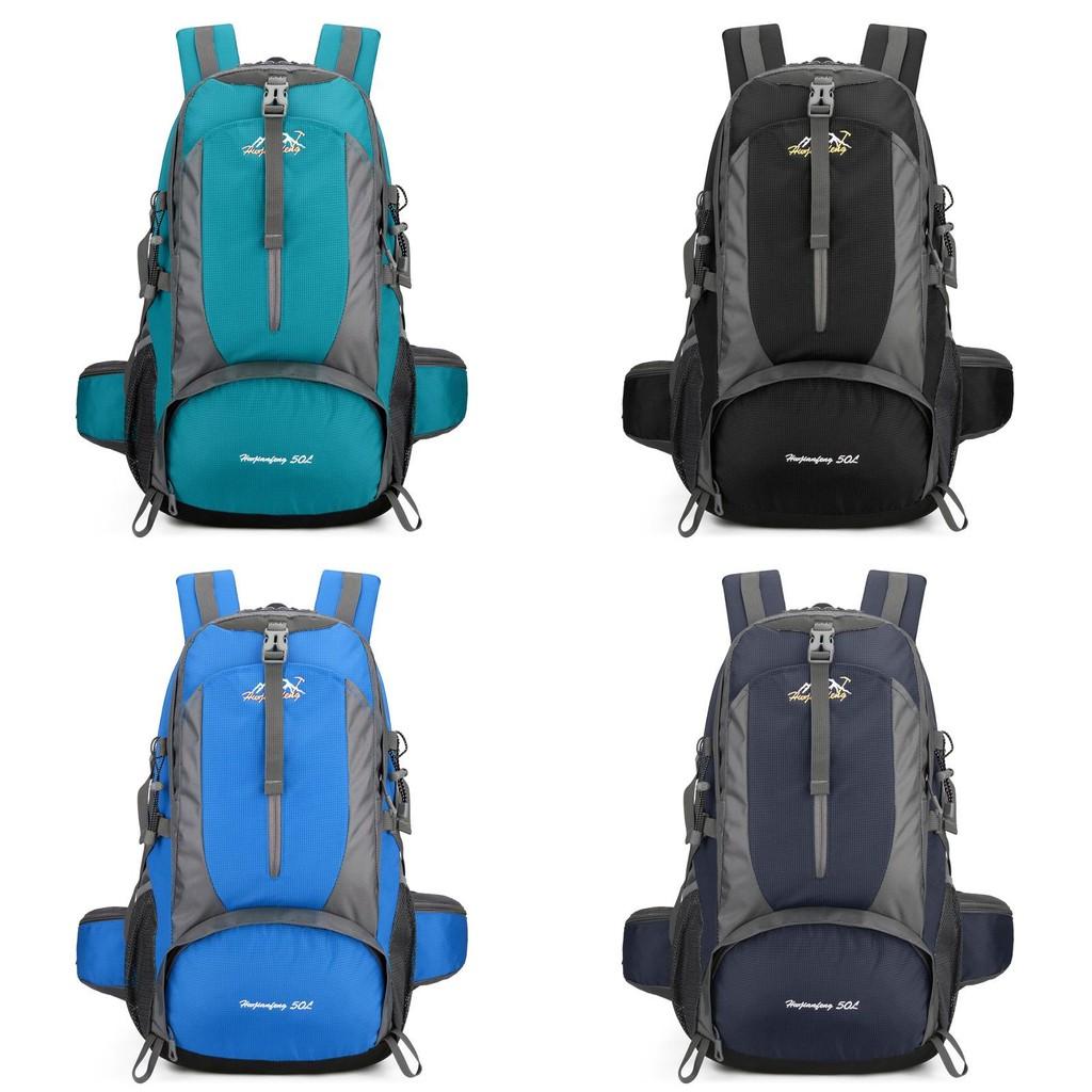 Outdoor Peak Hiking Backpack Waterproof Polyester Breathable Antibacterial For Camping Travel