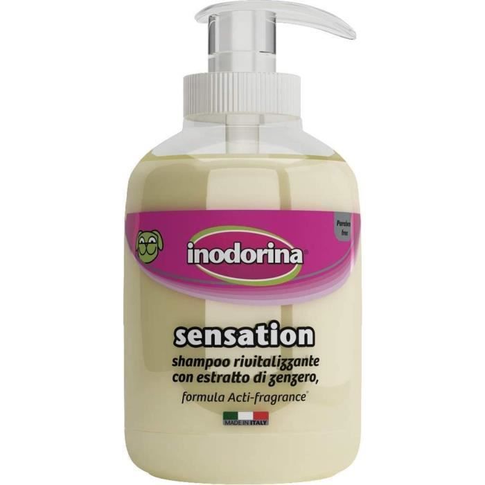 Shampooing Revitalisant Pour Chiens Avec Extrait De Gingembre - Inodorina - 300 ML
