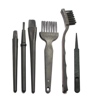 3/6/8Pcs/lot Wire Brush Set Steel Wires Copper Plated Wire Nylon Rust Scrub Remove Cleaning Tools Polishing Detail Rust Brush