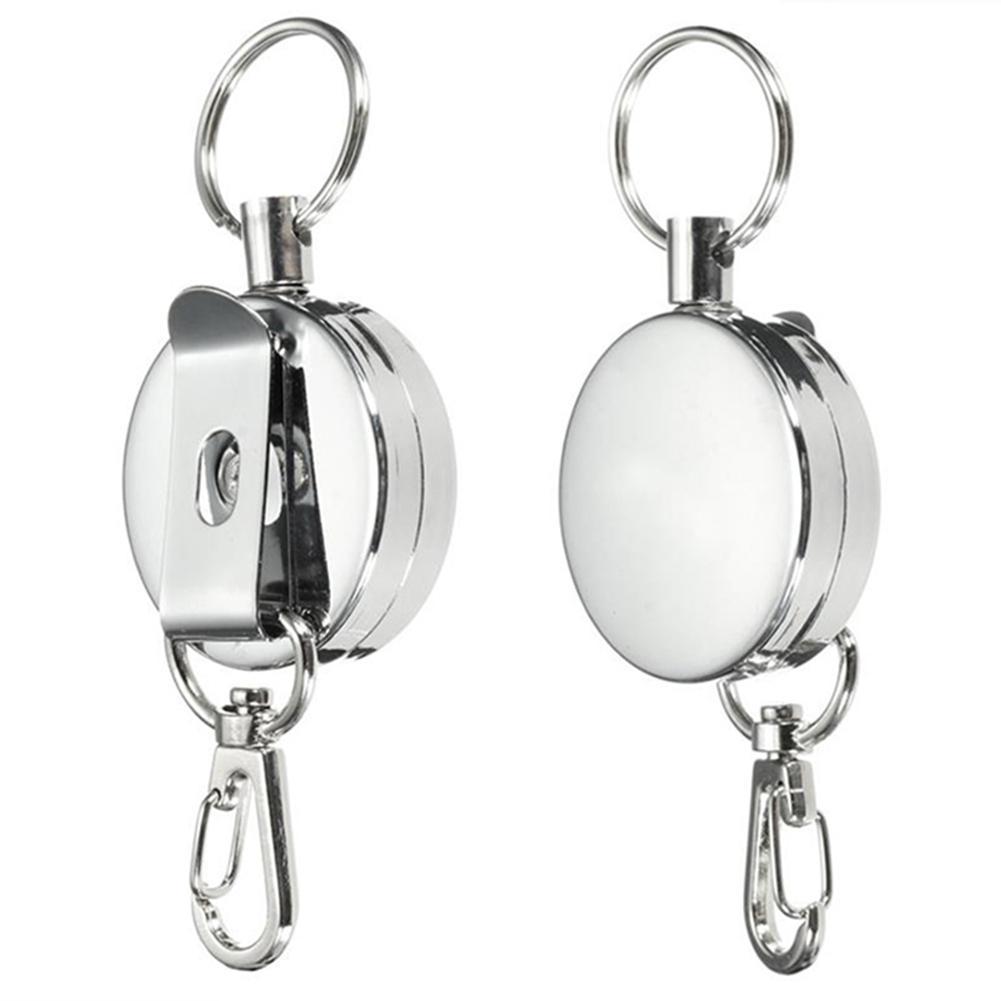 Retractable Key Chain Key Card Badge Holder Steel Recoil Ring Pull Belt Clip New Retractable Key Chain Key Card Badge Holder Steel Recoil Ring Pull Belt Clip New