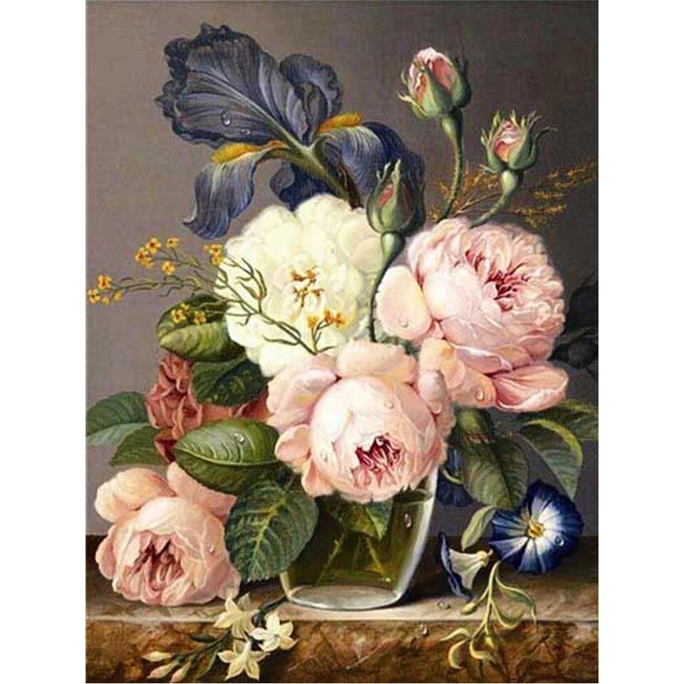 5D Diamond Painting Beautiful Flower Rhinestone Picture Kit Full Diamond Embroidery Mosaic Gift DIY Home Decoration