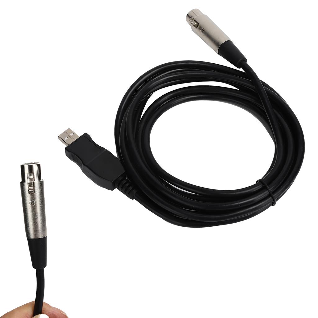 USB To XLR Female Adapter Cable 3 Meters with Recording Function for Gaming Equipment Host