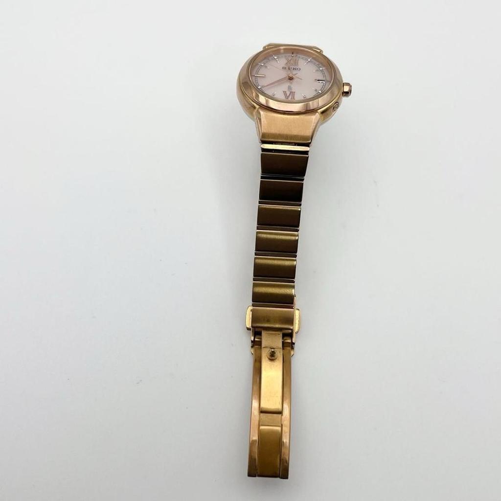 [USED] Seiko Lucia Radio Solar Date Gold Watch with Box and Links