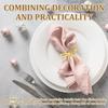 6 pcs Decorative Bow Napkin Ring Gold / Silver Serviette Ring Napkin Buckle  For Table Dining Decor