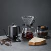 Pour Over Coffee Maker Set 600ml Coffee Server with Glass Coffee Dripper Paper Filters for  