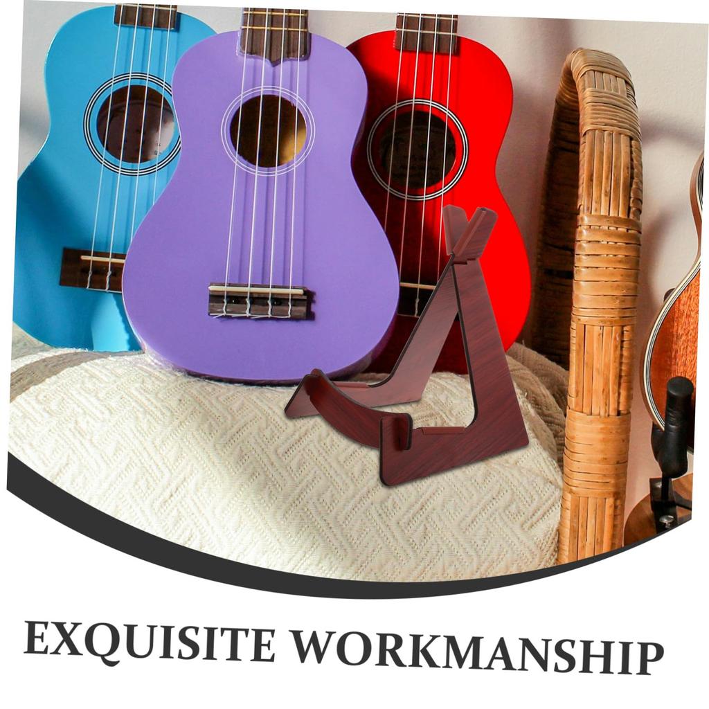 Totority Sanshin Stand, Wooden Removable Design, Stable Floor Stand, Multifunctional Instrument Holder, Compatible with Violin and Banjo, Simple and