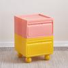 Multi-Layer Plastic Drawer Cabinet Bedside Storage Organizer for Children's Room And Bedrooms Compact Storage Unit for Small Spa