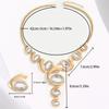 Europäischer und amerikanischer Stil Mode übertriebener Trend Halskette Ohrring Kombination Schmuckset Böhmisches Geschenk