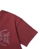 GAKKAI UNIONS Cutoff Stitch Short Sleeve T-Shirt Burgundy