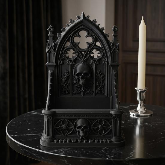 Storage Box Gothic Style with Hollow Patterns And Engraved Design Organizer for Aromatherapy Crystals Bracelets