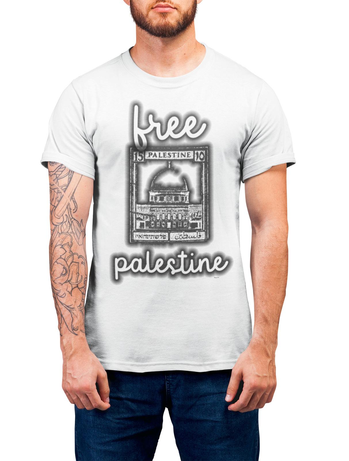 Mens Free PALESTINE  T-Shirt Mens Womens Tees Top Gaza Freedom Palestinian Humanity Peace L