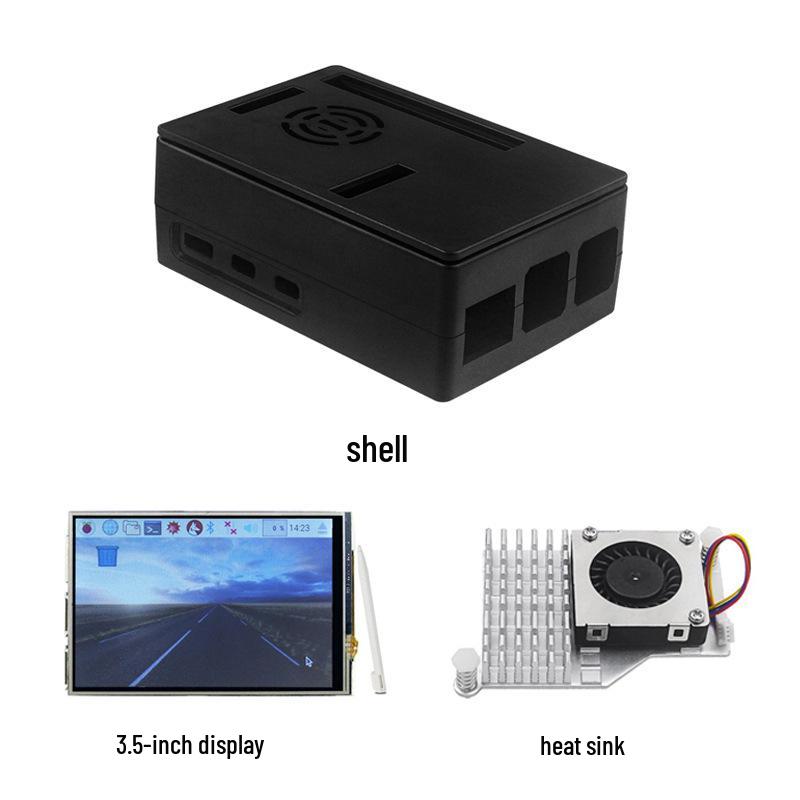 Raspberry Pi 5th Gen ABS Protective Heatsink Case for Pi5 5B with 3.5" Display Compatibility