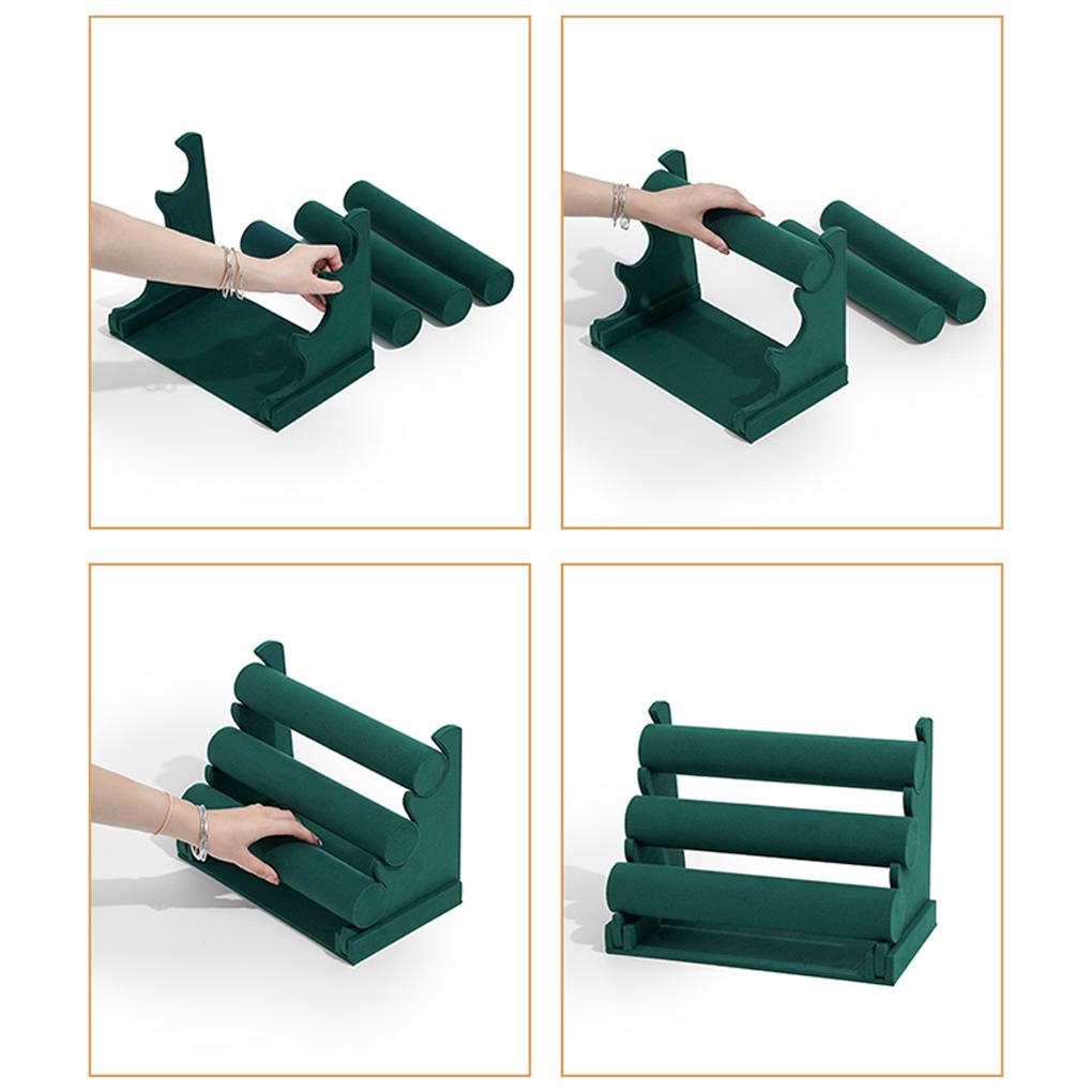 Bracelet T-Bar Rack Display For Bracelets And Bangles Wide Application Velvet Bracelet Display