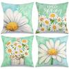4Pc Daisy - Themed Inspirational Pillowcasebedroom Living Room Sofa Home Decor Polyester Cushion Cover With Zipper