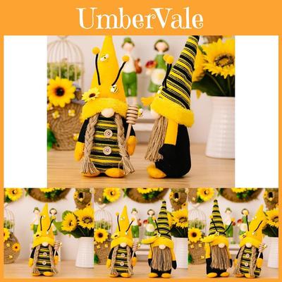 Adorable Knitted Bee Festival Gnome Doll With Antennas For Home Decoration