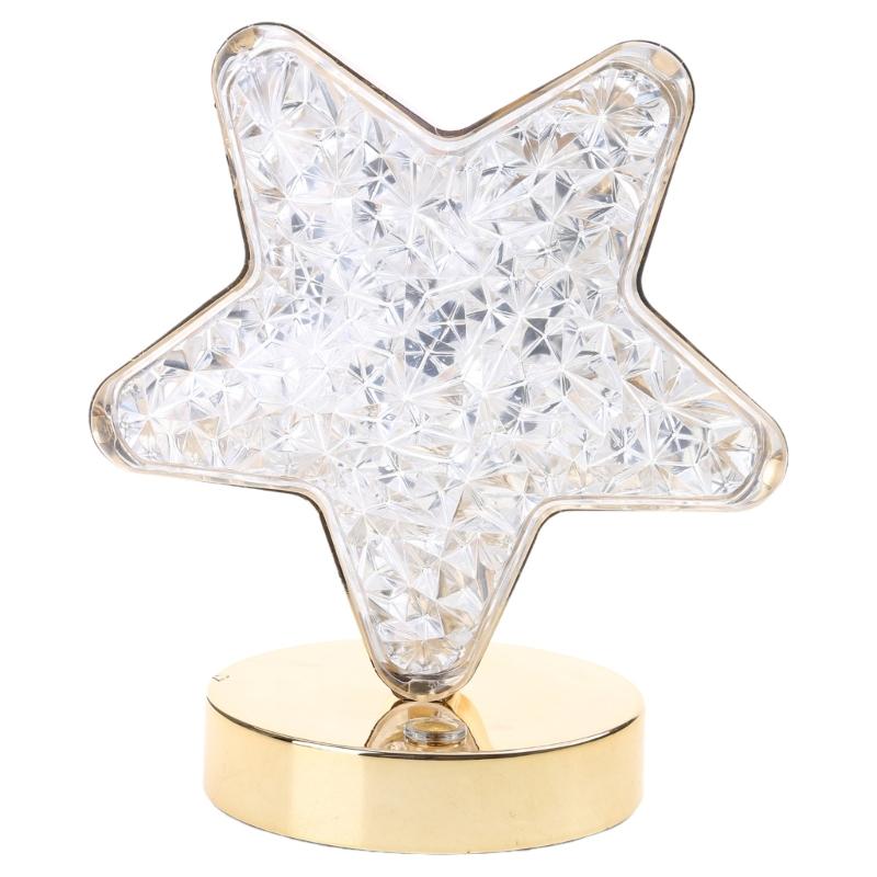 Bedroom Crystal Touch Dimming NightLight Girl Room Home Decorations Aesthetics USB Table 3D Moon Lamp