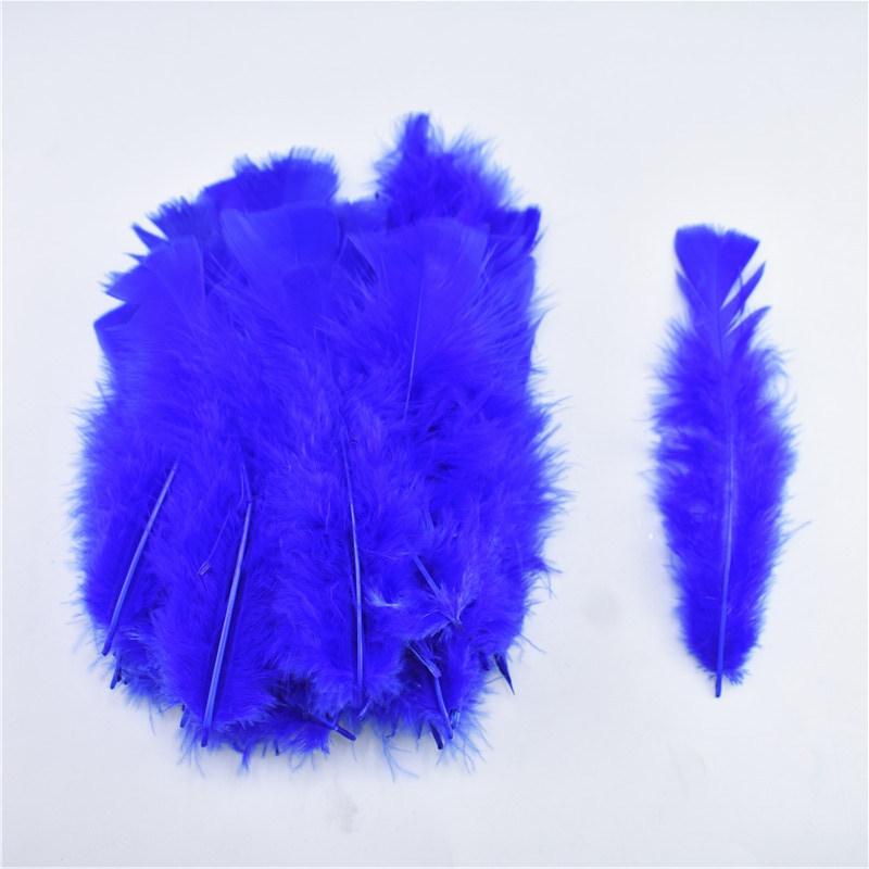 100pcs Flat Fluffy Colorful Turkey/Chicken FeathersDiy Pheasant Plume for Needlework Decor Clothes Handicraft Accessories10-18cm