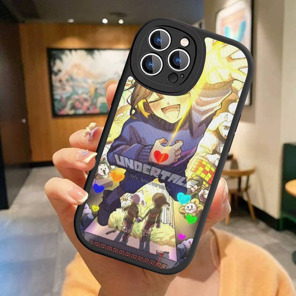 U-Undertale For IPhone 16 15 14 13 12 11 Pro Max Plus Leather Phone Cover