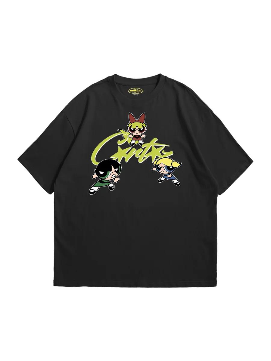 Black sports T-shirt with rabbit, New Year s look L