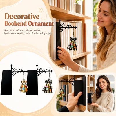 Bookend Decorative Ornament - Wrought Little Statue for Bookshelf Display