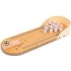 Wooden Board Bowling  with 10 Pins Portable Tabletop Bowling Game Educational Bowling Set for Family Adults Kids
