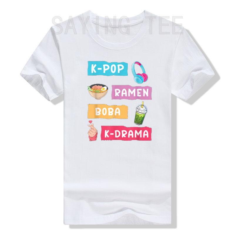 K-Pop Fashion for Fans of Korean K-Drama & KPop T-Shirt Gift Girls Fashion South Korea Clothes Life Style Graphic Tee Casual Top