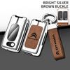 Zinc Alloy Leather Car Flip Remote Key Case Cover Protector Shell Fob durable For Citroen Xsara Picasso C5 C6 C8 Accessories alz123