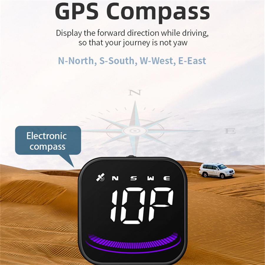 Digital GPS Speedometer Car HUD Head Up Display Overspeed Alarm Meter KM/H MPH