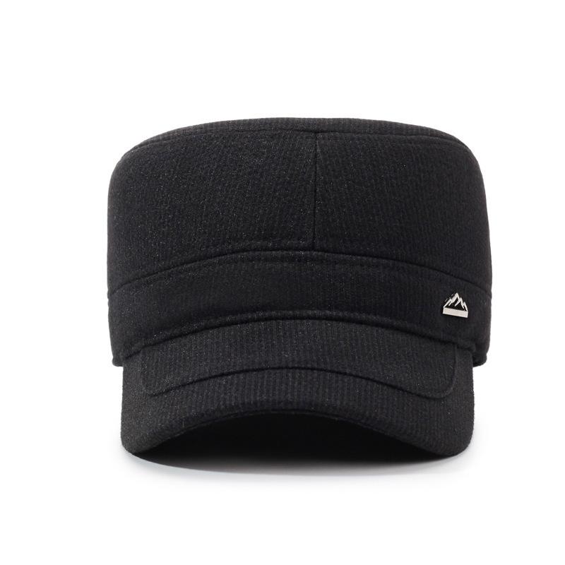 Winter Warm Wool Flat Cap for Middle-Aged Men