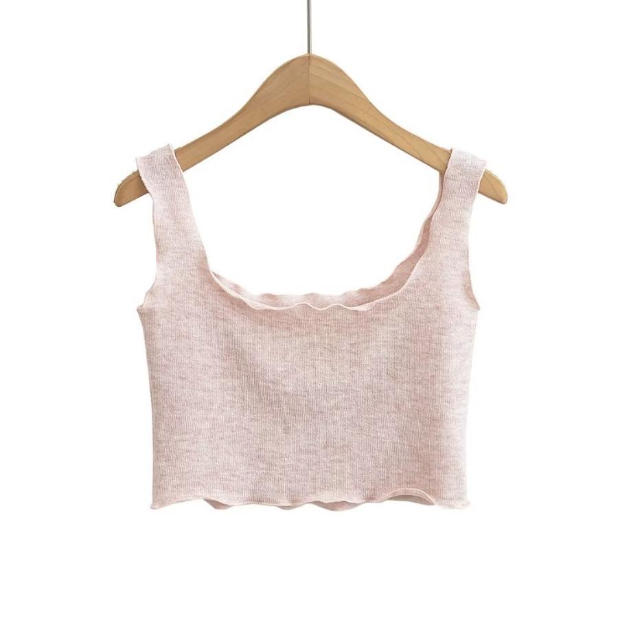 Летние женские вязаные топы без рукавов — фото 6