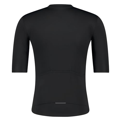 Shimano Element Short Sleeve Cycling Jersey, Black, Medium (European Size), Suitable for Heights 172-178cm