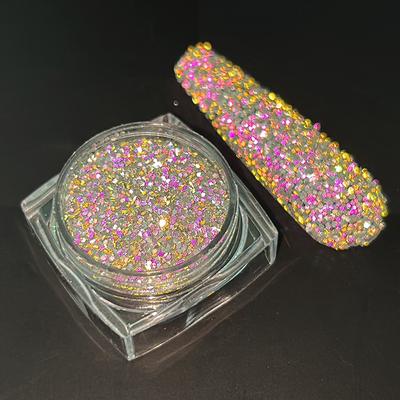 Reflektierendes Glitzerpulver Für Silbernes Reflektierendes Glitzerpulver Nagelkunst Holografische Schimmernde Diamanten Pigment