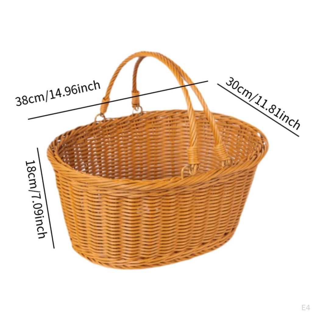 Handcrafted Storage Basket with Handles for Picnics And Events