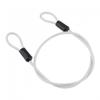 4 Mm 60 Cm PVC Shell Galvanized Bike Lock Cable for Bicycles / Luggage / Bag with Double Loops Portable Cable Lock 4