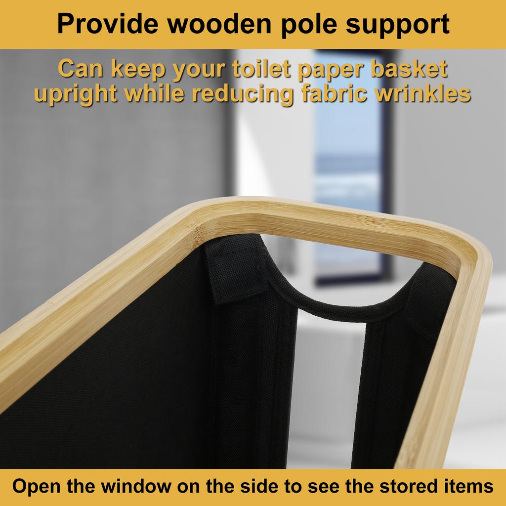 Toilet Paper Basket Large Capacity Toilet Paper Holder with Lid Foldable Breathable Toilet Paper Storage Cabinet for Bathroom