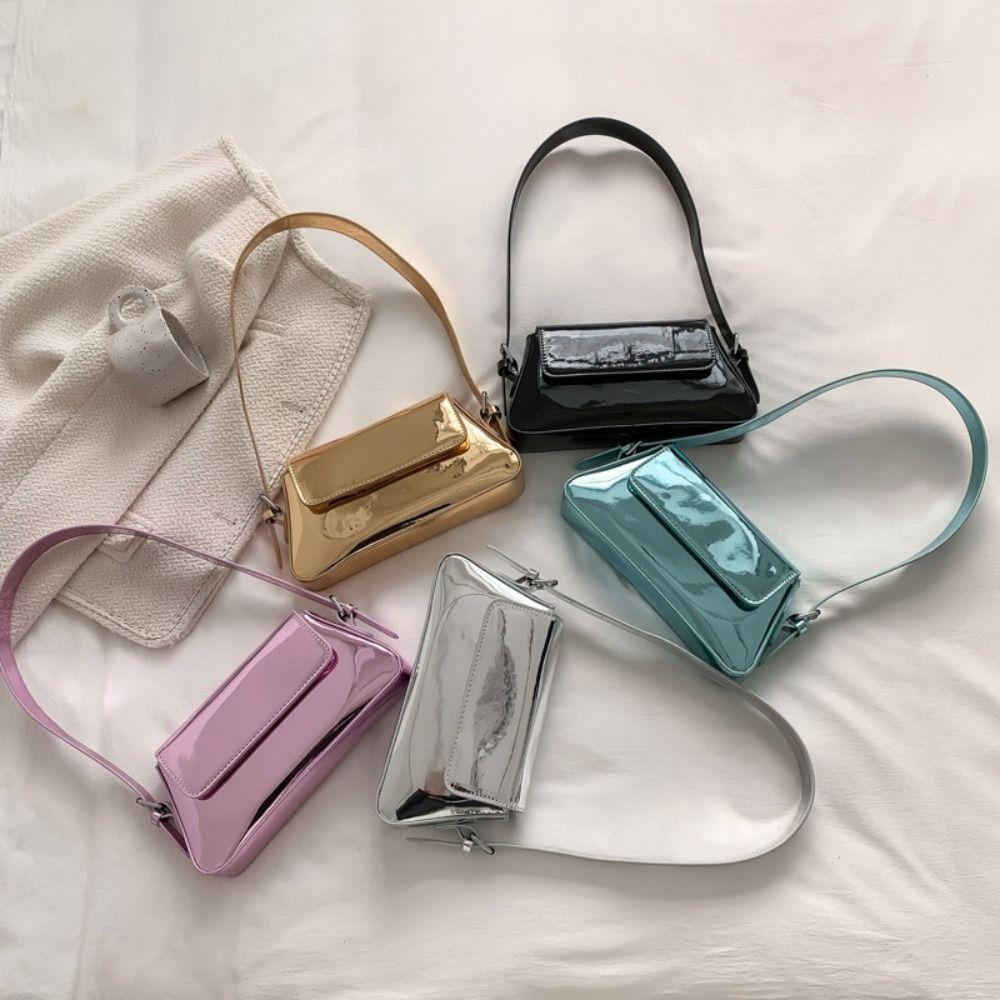 

Handbag Solid Color French Temperament Shoulder Bags Small Purses Women Tote Bags INS Underarm Bags чёрный