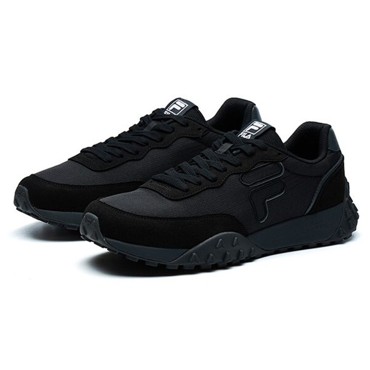 Fila Pacer Ткань Синтетическая кожа Удобные Низкие Повседневные Кроссовки Мужские кроссовки Черный F12M124154FBK