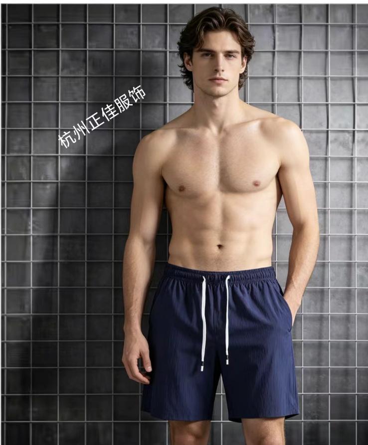 Mens Solid Beach Shorts Summer Casual Cotton Large Size Five Point Pants