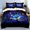Starry Night Tree Decor Set Soft Comfortable Duvet Cover Bedding Set Included 1*Duvet Cover & 2*Pillowcases Gift