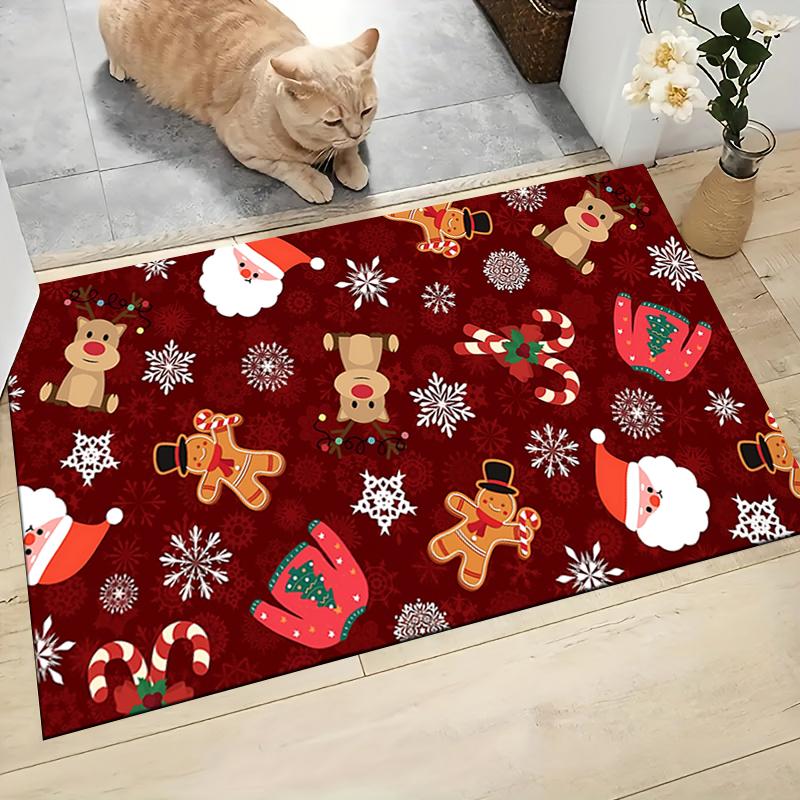 Christmas Ornament Carpet Rug Soft Washable Anti Slip Home Living Room Sofa Mats Personalized Christmas Rug
