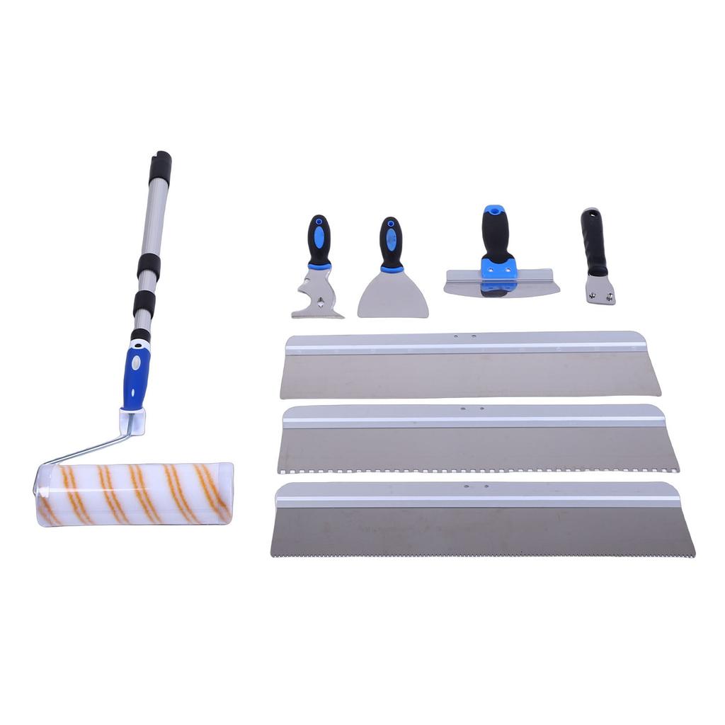 Self Leveling Cement Tool Kit Floor Paint Scraper Trowel Roller Extension Pole Set for Flooring Construction
