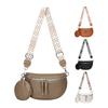Crossbody Sling Bag Women Leather Shoulder Bag Crossbody Purse with Adjustable Shoulder Strap Chest Belt Bum Bag for Travel Daily Errands