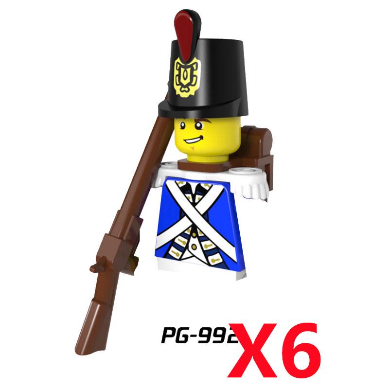 Medieval Soldier Knight Figure MOC Building Block Green Dragon Castle Infantry Orcs Pirate Roman Cavalry Weapons Toys Gifts D122