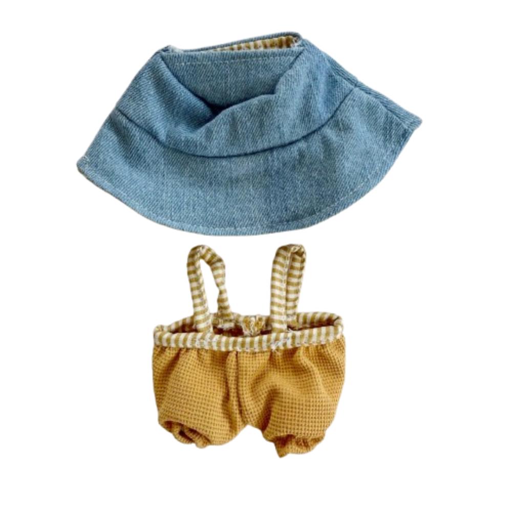 

1 set Cowboy hat Labubu Doll s Clothes Handmade 17cm Plush Dolls Clothes Kids Girls Toys жовтий