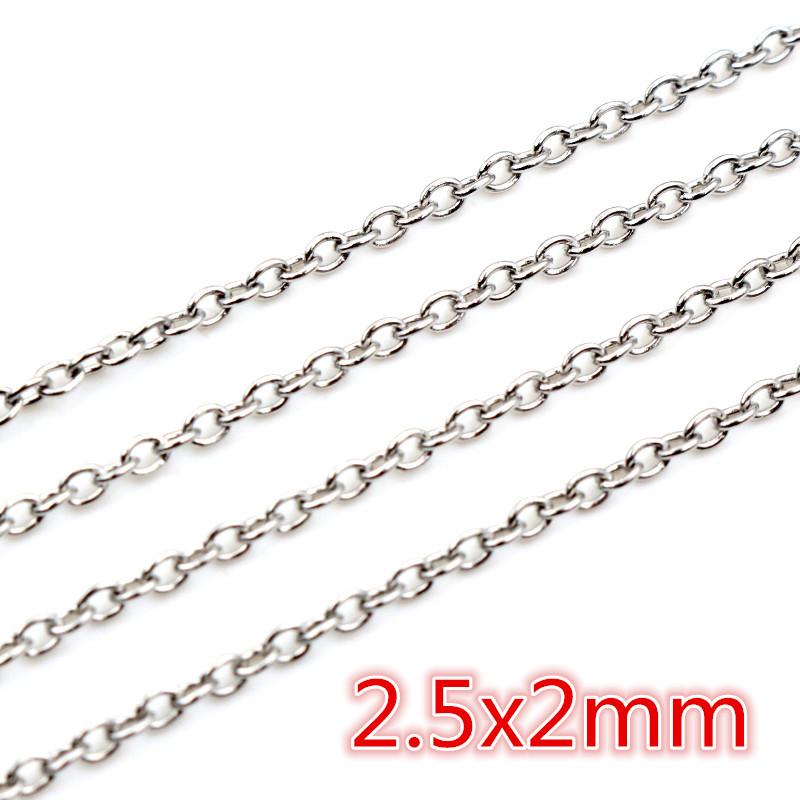 5 Meters/Lot Never Fade Stainless Steel Multi Styles Necklace Chains For DIY Jewelry Making Findings Accessories Handmade