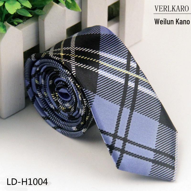 Multi-Color Student 5cm Narrow British Casual Polyester Silk Printed Tie