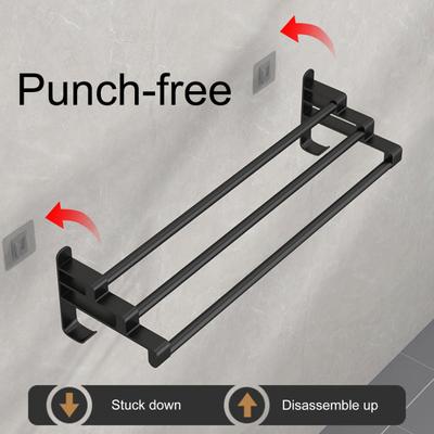 Towel Rack Stainless Steel Three Layer Easy Install Large Size Wall Mounted Rust-resistant Bathroom Towel Holder