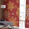 Christmas Hand Drawn Snowflakes Window Tulle Curtains For Living Room Kitchen Christmas Home Decor Sheer Voile Curtains