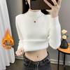 2025 Women's Plus Size Velvet-Lined Thick Warm Round Neck Sweater - Slim Fit Autumn/Winter Pullover